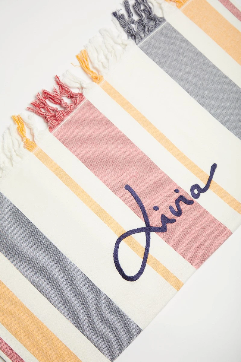 Serviette De Plage Multicolore JAZMINE FOUTAS 4 Serviette De Plage Multicolore JAZMINE FOUTAS – Image 4
