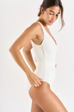 MAILLOT 1 PIECE Blanc MANDINI BREHAT -Plage Femme 22E MANDINI BREHAT ZGT11 DEV6