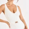 MAILLOT 1 PIECE Blanc MANDINI BREHAT