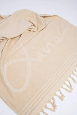 Serviette De Plage Beige ILANG BAHEA