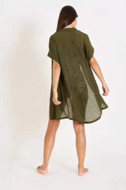 CHEMISE Kaki PALACA SOLOBEACH -Plage Femme 23E PALACA SOLOBEAC LHY97 DOS