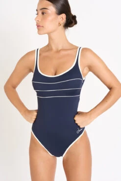 MAILLOT 1 PIECE Bleu ANCOLIE PAVILLON -Plage Femme 24E ANCOLIE PAVILLO 41K06 DEV1