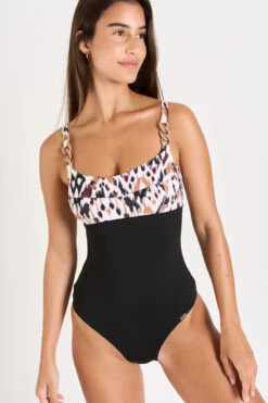 MAILLOT 1 PIECE Marron ESCONA BANGKA