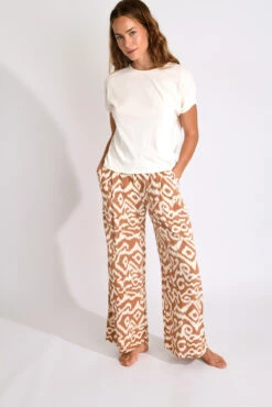 PANTALON BEACHWEAR Marron ALYA GAROUPE