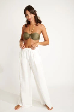PANTALON BEACHWEAR Ecru ALYA ALAGOA