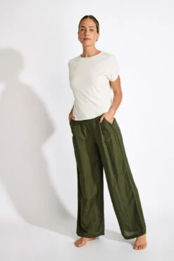 PANTALON BEACHWEAR Kaki ALYA ALAGOA -Plage Femme 25e alya alagoa zje97 dev6