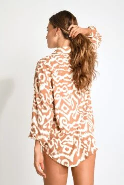 CHEMISE Marron AMANDINE GAROUPE -Plage Femme 25e amandine garoup zji08 dos 1