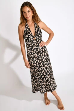 ROBE BEACHWEAR Noir DIANELLA BAVAROSAT