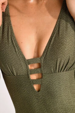 MAILLOT 1 PIECE Kaki EMIKA DORADAS -Plage Femme 25e emika doradas zjb97 dev6