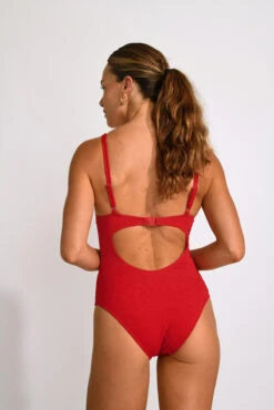 MAILLOT 1 PIECE Rouge GALILEA GECKO -Plage Femme 25e galilea gecko zig19 dos