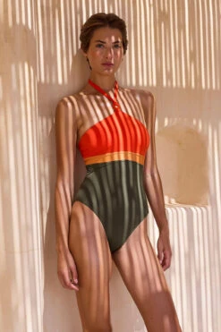 MAILLOT 1 PIECE Kaki KIMYA FORMOSA