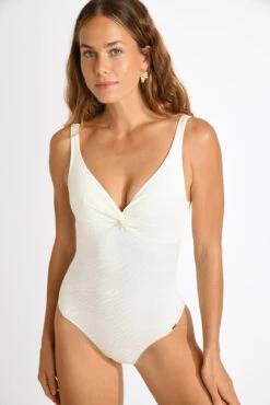 MAILLOT 1 PIECE Blanc NANCIE BELLEMARE