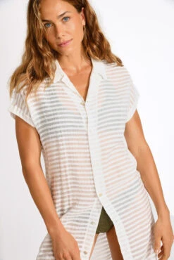 CHEMISE Ecru PALACA PINEDE -Plage Femme 25e palaca pinede zjo11 dev