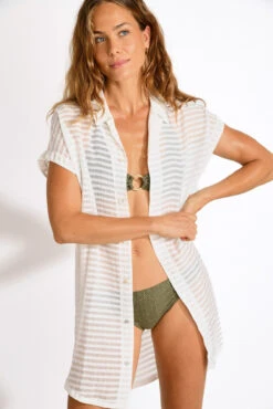 CHEMISE Ecru PALACA PINEDE -Plage Femme 25e palaca pinede zjo11 dev5