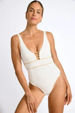 MAILLOT 1 PIECE Blanc SUZELLE BELLEMARE