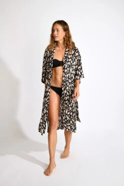 TUNIQUE BEACHWEAR Noir TOKYO BAVAROSAT